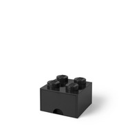 LEGO kontajner so zásuvkou 4 (čierna) na kocky