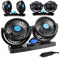 VENTILÁTOR DO AUTO VENTILÁTOR 360° DVOJITÝ 12V