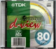 10 DISKOV TDK CD-R 700MB 80MIN 48x D-VIEW v krabici