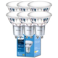 6x GU10 LED žiarovka 4,9W = 50W 550lm 3000K Teplá 120° PHILIPS