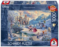 Schmidt PQ Puzzle 1000 KINKADE Kráska a zviera Zimné očarenie Disney