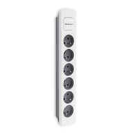 Qoltec Power strip | 6 zásuviek | 1,8 m | biely