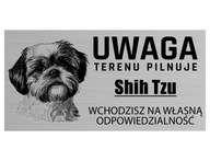 Alu doska Pozor OBLASTI PSA HODINKY Shih Tzu