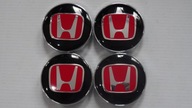 4x Caps Emblémy pre ráfiky HONDA 60 mm čierna a červená