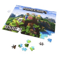 Puzzle + MENO + krabička MINECRAFT A4 70ks