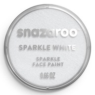 SPARKLE farba na tvár a telo s leskom Snazaroo 18 g BIELA