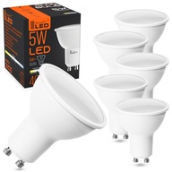 GU10 LED žiarovka 2835 SMD 5W neutrálna biela energeticky úsporná neblikajúca CCD