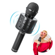 Bluetooth mikrofón s karaoke reproduktorom, čierny