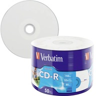 VERBATIM CD-R POTLAČITEĽNÉ DISKY 700 MB 50 KS.