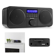 FM DAB stereo digitálne rádio + budík čierny Audizio