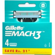 GILLETTE MACH 3 Náhradný diel k žiletke, 4 ks.