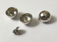 Čapy, kolíky, polkruhové kolíky, 15 mm, so skrutkami, 10 ks, leštený nikel