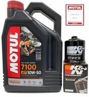 MOTUL 7100 4T 10W50 4L olej + K&N OLEJOVÝ FILTER