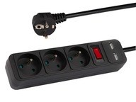 PR-370WSP/USB sieťový predlžovací kábel 3-zásuvky+USB s uzemnením+prepínač