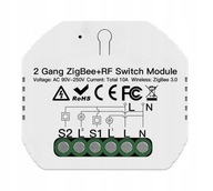 Nástenné relé 2 kanály ZigBee + RF433 TUYA