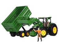 Bruder 03155 John Deere 7R 350 s figúrkou prívesu