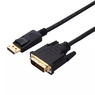 DISPLAYPORT DP - DVI FULLHD KONVERTOROVÝ KÁBEL 1,8M