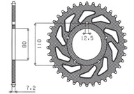 Zadné ozubené koleso Sunstar 4350 42 Crf 1000 D/L 16