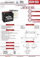 BS BATÉRIA BTX12-BS (YTX12-BS) 12V 10AH 152X88X