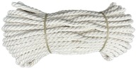 Bavlnené točené plachetnicové lano 8mm 25m