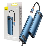 Baseus Hub USB-C na 3x USB 3.0 + HDMI + USB-C PD 4K HD 8v1 adaptér