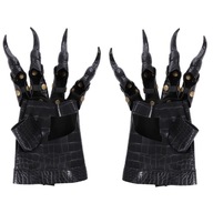 PU halloweenske rukavice čierny strašidelný kostým