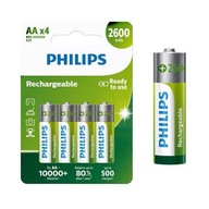 BATÉRIA BATÉRIA AA LR6 PHILIPS 4 PCS 2600 mAh