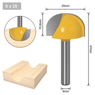 Yellow Style 1ks 25MM 1ks 6mm stopka CNC nástroje