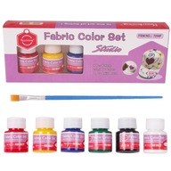 Farby na látky v téglikoch 6 farieb x 25ml paleta+