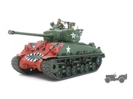 Tank M4A3E8 Sherman a GAZ-67B 35359 Tamiya