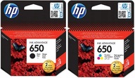 Atramentové kazety HP 650 Black + Color Bundle