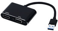 KONVERTOR USB 3.0 na HDMI + VGA ADAPTÉR HERNÝCH KARTY