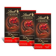 Lindt Creation 70% horká čokoláda cherry s chilli s penou 150g x3