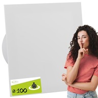 KÚPEĽŇOVÝ VENTILÁTOR FI 100 plexi, ČASOVAČ MAT BIELY