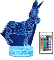 3D LED LAMPA SHREK DONKEY FIONA COLOR + DIAĽK