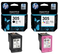 Čierny farebný atrament HP 305 3YM60AE 3YM61AE Originálny HP Deskjet 2710 2720