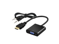 HDMI (M) - VGA (F) adaptér so zvukom, CL-23/B Savio