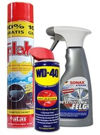 SONAX SADA NA UMÝVANIE RÁFKOV + PLAK SPREJ 750ML + WD-40 WD40 SPREJ 450ML