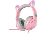 ONIKUMA X30 Cat Ears RGB slúchadlá ružové