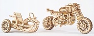 UGEARS Drevený 3D model Scrambler UGR-10 + Vozík