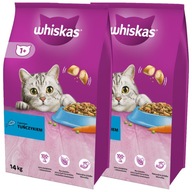 WHISKAS ADULT TUNA SUCHÉ KRMIVO PRE MAČKY 2x14kg