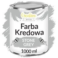 Šedá kriedová farba na renováciu nábytku z kamenného dreva, 1000 ml