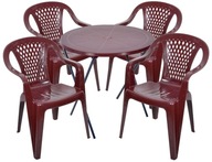 BURGUNDY SET 4 STOLIČEK STOL 65cm ROZKLADACÍ TOPAZ