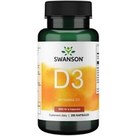 Vitamín D-3 2000IU 250 kapsúl SWANSON