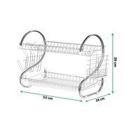 MAESTRO MR1025-53 sušička riadu 53cm strieborná