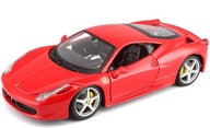 FERRARI 458 TALIANSKO ČERVENÁ 1:24