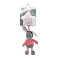 RUŽOVÁ HUDOBNÁ BUNNY 38CM