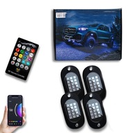 LED RGB podvozok SVETLÁ POD AUTO AUTO NEÓNOVÉ 4 LAMPY