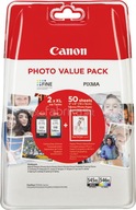 Sada atramentov Canon PG-545XL CL-546XL + 50 listov papiera.