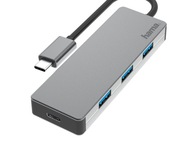 Hama USB-C hub 3xUSB-A 3.2 GEN2, 1xUSB-C (PD+DATA)